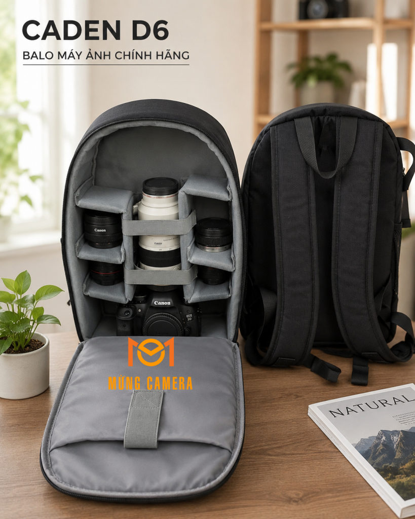 Balo máy ảnh CADEN D6 chính hãng
