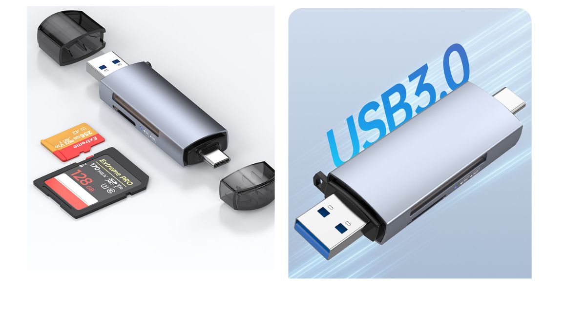 Đầu đọc thẻ nhớ SD/TF chuẩn USB Type C và USB 3.0