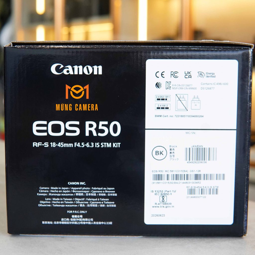Canon R50 Chính Hãng + Kit 18-45mm Giá Tốt Quảng Ninh