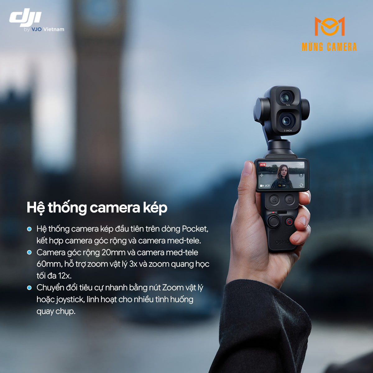 Máy Quay 4K DJI Osmo Pocket 4P Standard Combo (Black)