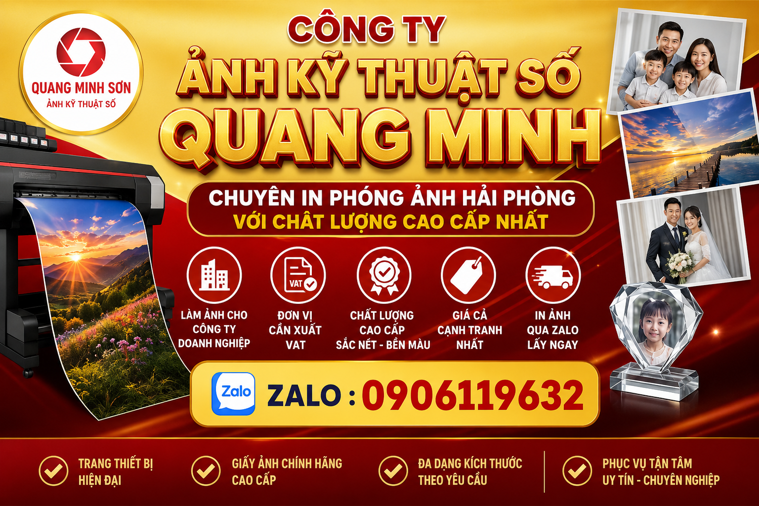Công Ty Ảnh Kỹ Thuật Số Quang Minh – Chuyên In Phóng Ảnh Hải Phòng Chất Lượng Cao, Giá Cạnh Tranh
