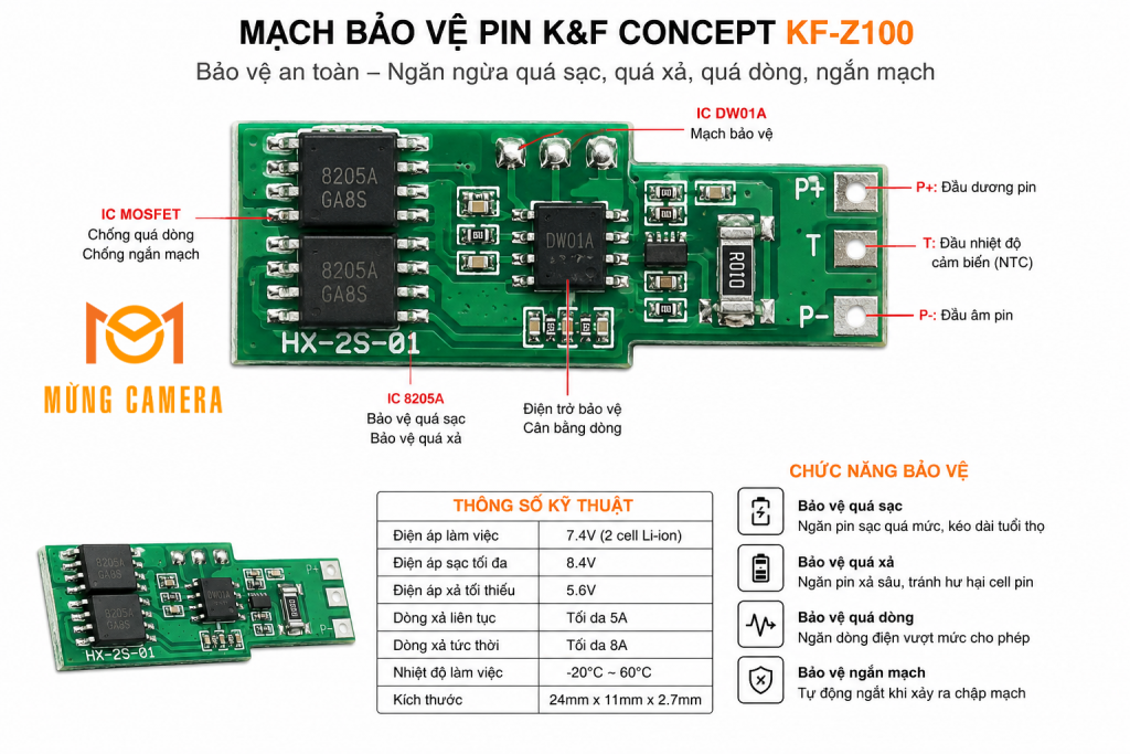 Pin KingMa KF-Z100 Chính Hãng – Pin Dự Phòng Cho Máy Ảnh Sony