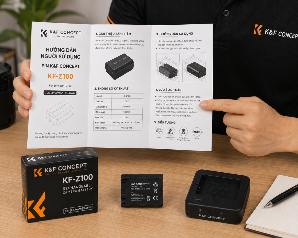 Pin KingMa KF-Z100 Chính Hãng – Pin Dự Phòng Cho Máy Ảnh Sony