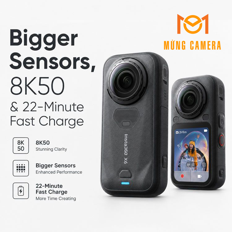 Insta360 X6 Camera 360° 8K thế hệ mới hàng tại Mừng Camera